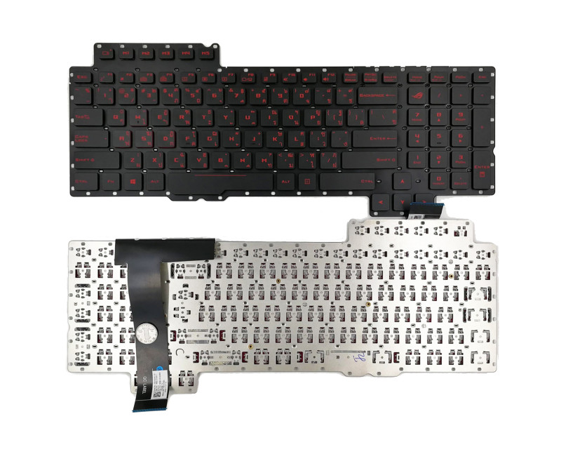 ASUS G752 S6700 S6820 G752V G752VS GFX72V red backlit Thai TI TA keyboard 0KNB0-E610TA00 - additional view 