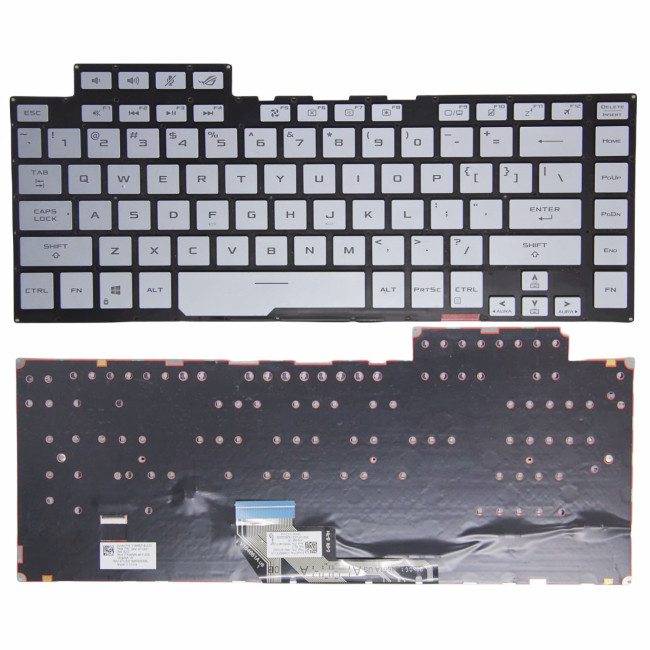 Asus GA502 GU502 GX502 GM502 silver backlit US keyboard - main product image