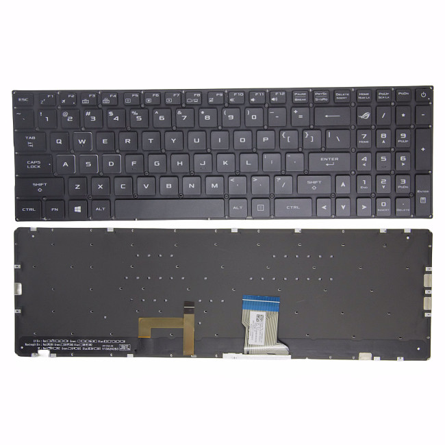 Asus GL502 GL702 S5VS S7VT FX502 FX60VM ZX60V G502VM black RGB backlit US keyboard - main product image