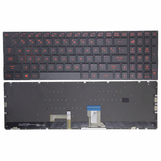 Asus GL502 GL702 S5VS S7VT FX502 FX60VM ZX60V G502VM red RGB backlit US keyboard - main product image