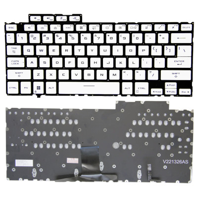 Asus GV302 2023, GV302XV, GV302XU, white backlit US keyboard