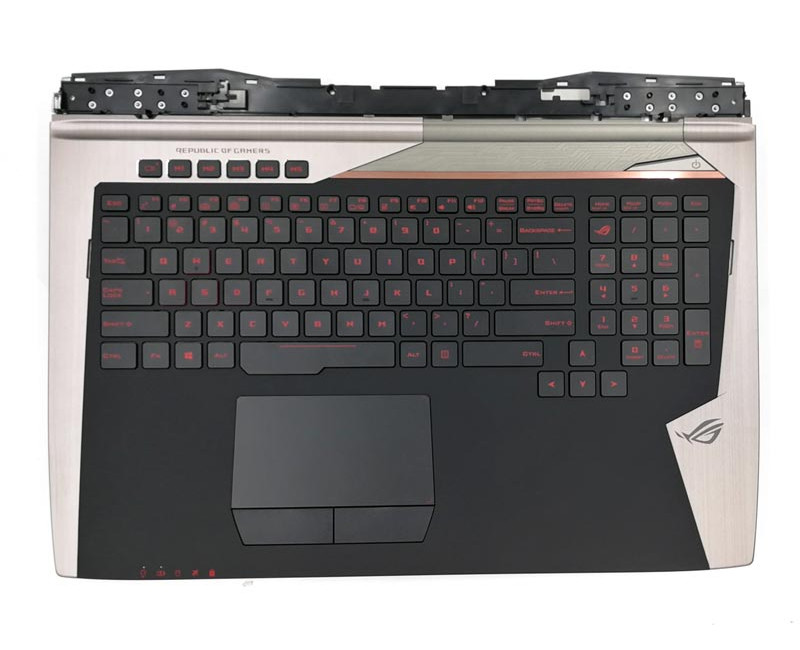 Asus GX700, GX700V, G701V, G701VO, G701VI, G701VIK, US backlit keyboard with palmrest - additional view 