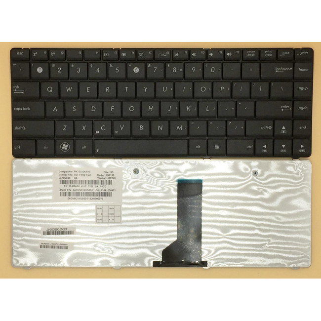 Asus K43 X42 X43 X44 A42 K42 U31 UL80 U35 U45 A83 2-screws US keyboard - main product image