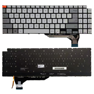 Asus K6602Z, K6502V, N7600, N7601Z, M7600Q, silver backlit US keyboard side