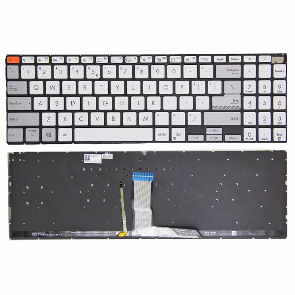 Asus M7600 X7600 N7600 M6500 K6500 white backlit US keyboard - main product image