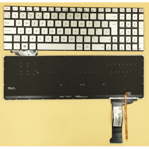 Asus N551 G551 G771 N551J N551JK N551Q ZX50J FX-PLUS FX PRO6700 GL552 GL551 silver backlit UK keyboard - additional view 
