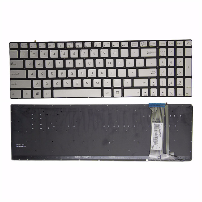 Asus N551 G551 G771 N551J N551JK N551Q ZX50J FX-PLUS FX PRO6700 GL552 GL551 silver backlit US keyboard - main product image