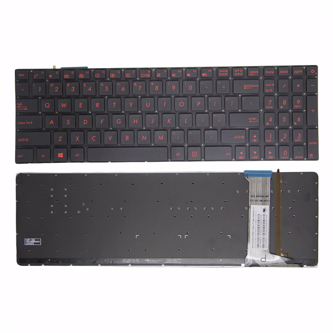 Asus N551 G551 G771 N552 ZX50J GL752 PRO6700 GL552 GL551 red backlit US keyboard - main product image
