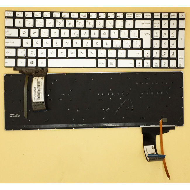 Asus N551 N552 N752 G551 GL551 N751 silver backlit Czech CZ keyboard 9Z.N8BBC.P13 - main product image