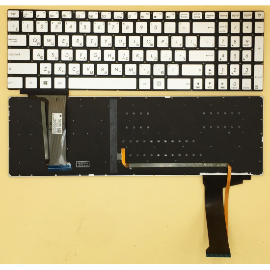 Asus N551 N552 N752 G551 GL551 N751 silver backlit Russian RU keyboard - main product image