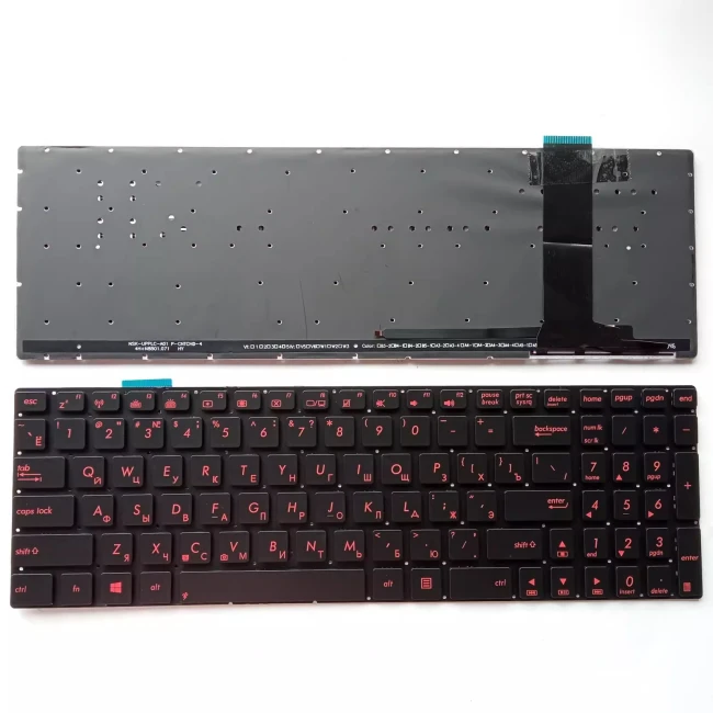Asus N56 N550 N550JV N550J N550X n750j red backlit Russian RU keyboard - main product image