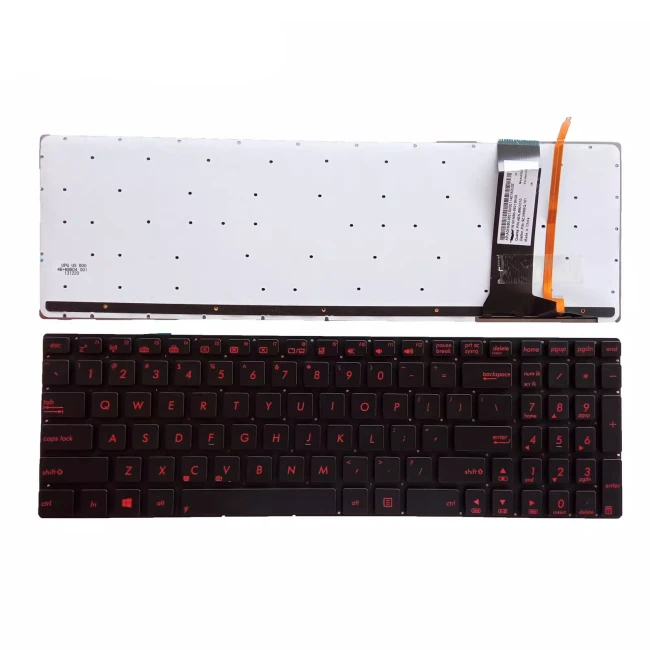 Asus N56 N550 N550JV N550J N550X n750j red backlit US keyboard - main product image
