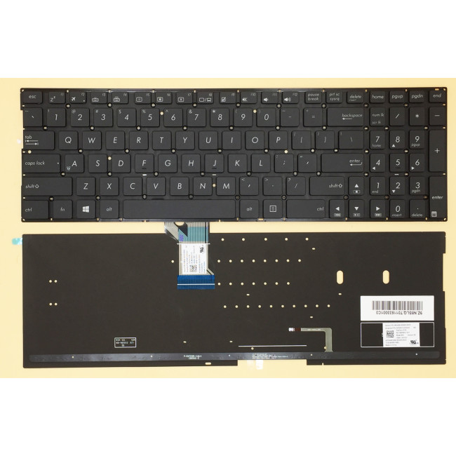 Asus Q503UA Q534UX Q551LN Q552 Q553UB Q504 Q502 N543U N543UA N592UB N593UB backlit US keyboard - main product image