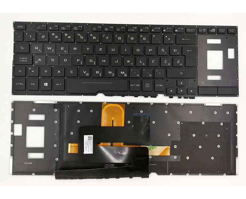 Asus ROG GX501 GX531 GM531 backlit Slovenian SA keyboard original 0KNB0-6617WB00 - additional view 