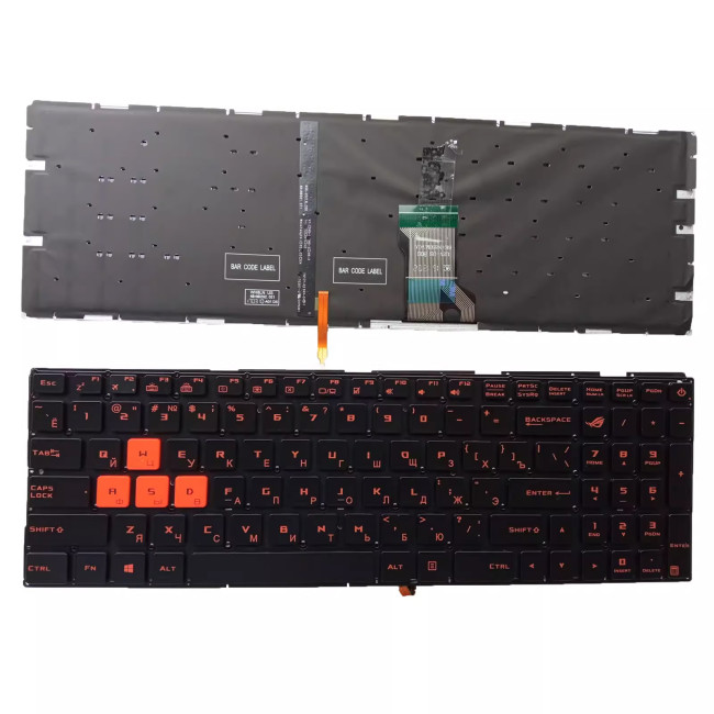Asus ROG Strix GL702VM GL702VT GL702VS GL702ZC pink backlit Russian RU keyboard - main product image