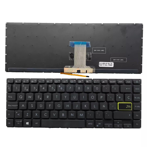 Asus Redolbook 14S S433 X421 S4600 V4050F E410M backlit Spanish SP keyboard - main product image