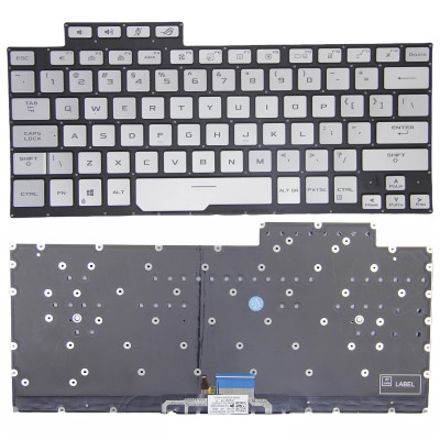 Asus Rog Zeprus GA401, GA401U, GA401M, backlit US keyboard original silver