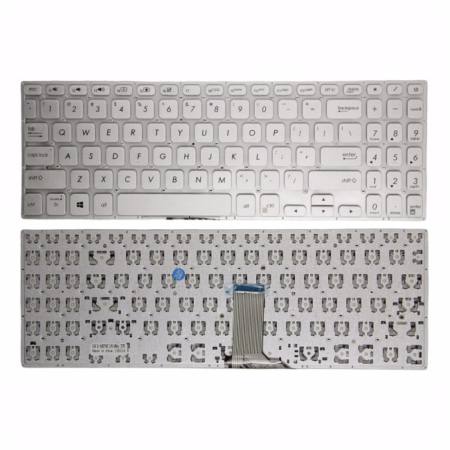 Asus S15 S5300U S5300UN X530 K530 S5300F silver US keyboard OEM - main product image