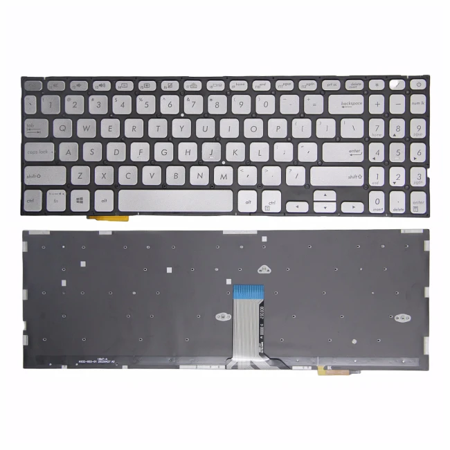 Asus S15 S5300U S5300UN X530 K530 S5300F silver backlit US keyboard - main product image