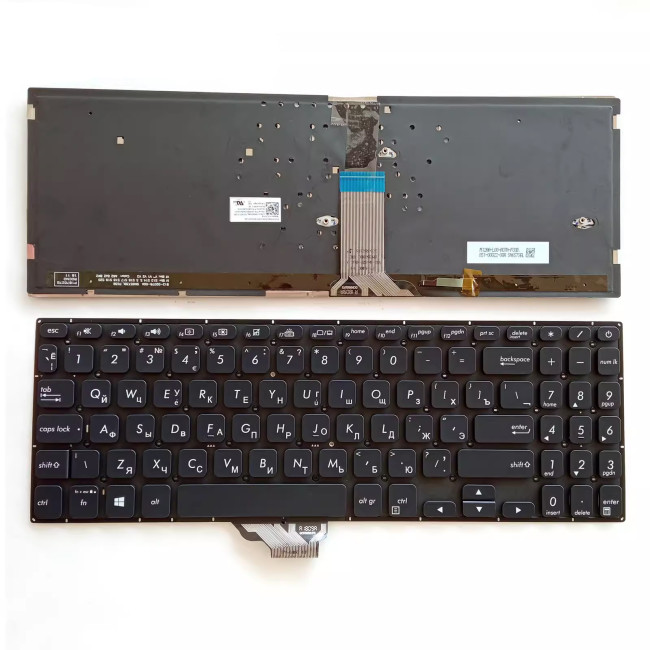 Asus S530 S530UN S530FA S5300 S5300FN black backlit Russian RU keyboard - main product image