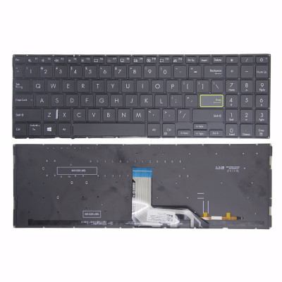 Asus S533 X513 M513 E510 V5050 V5100E M5100 K513 FL8800 black backlit US keyboard