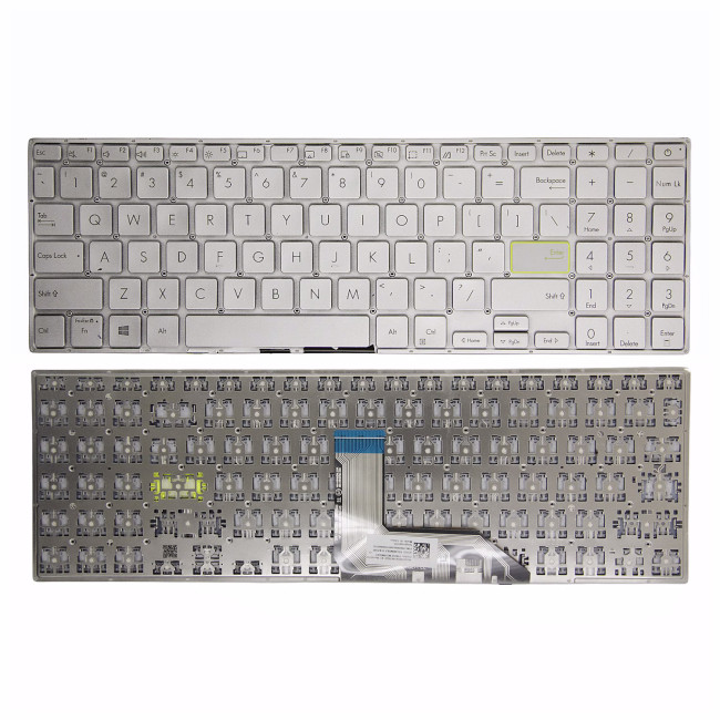 Asus VivoBook X513 M513 E510 V5050 V5100E M5100 K513 FL8800 silver US keyboard - main product image