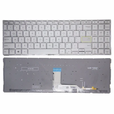 Asus VivoBook X513 M513 E510 V5050 V5100E M5100 K513 FL8800 silver backlit US keyboard