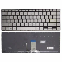Asus TP420 TM420 TP470 S4600 V4050F E410M power silver backlit US keyboard