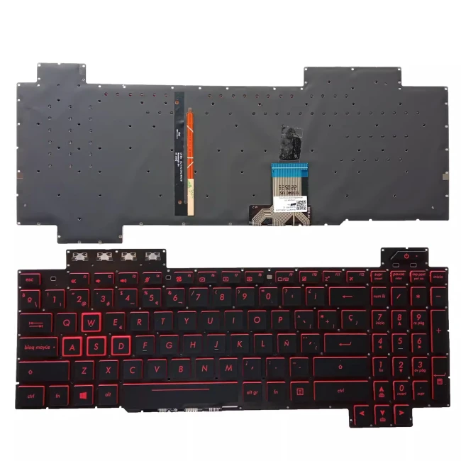 Asus TUF Gaming FX504 FX504GD FX504GE FX504GMM backlit Spanish SP keyboard - main product image