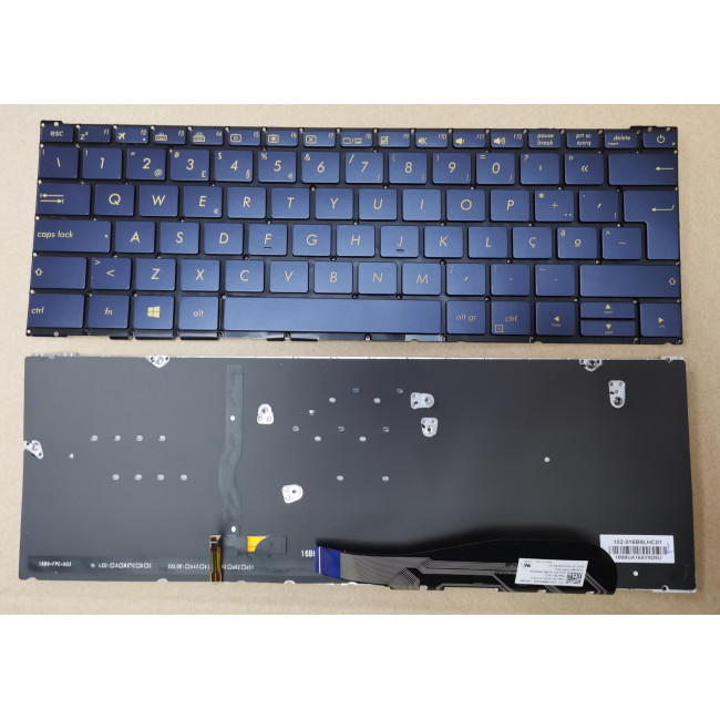 Asus UX390 UX390UA blue backlit Portuguese PO keyboard ASM16B96P0J528 - main product image