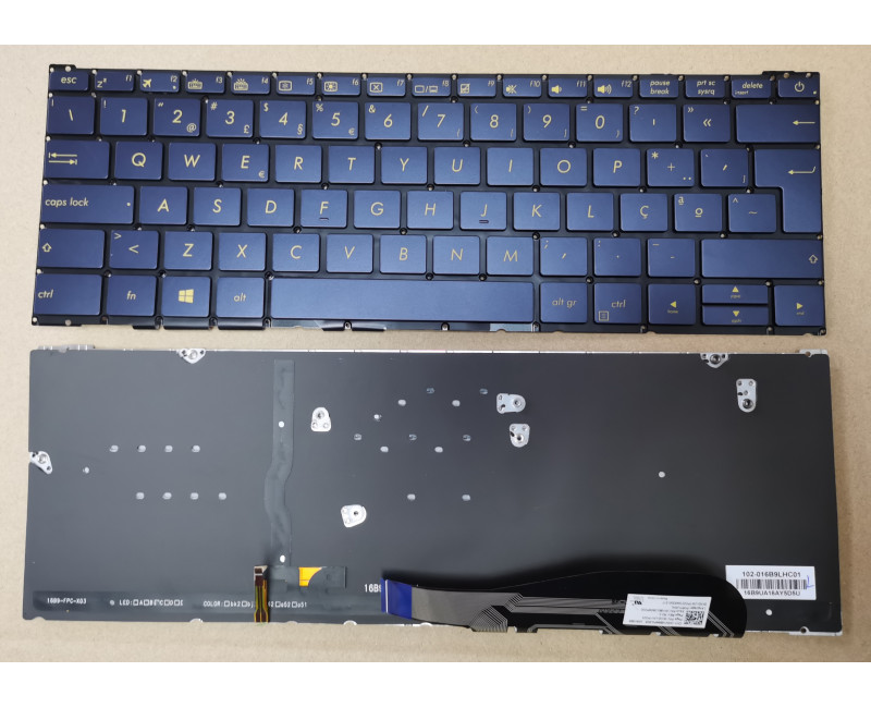 ASUS UX390 UX390UA blue backlit Portuguese PO keyboard ASM16B96P0J528