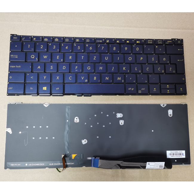 Asus UX390 UX390UA blue backlit Slovenian SA keyboard ASM16B96SAJ528 - main product image