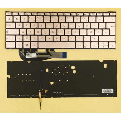 ASUS UX390 UX390UA gold backlit French FR keyboard 0KN0-UW2FR22