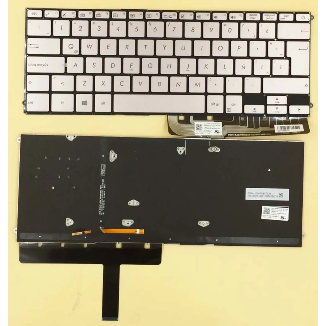 Asus UX490UA UX490 gray backlit Latin LA keyboard 0KNB0-D633LA00 - main product image