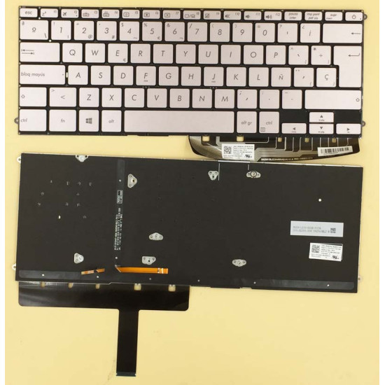 Asus UX490UA UX490 gray backlit Spanish SP keyboard 0KNB0-D633SP00 - main product image