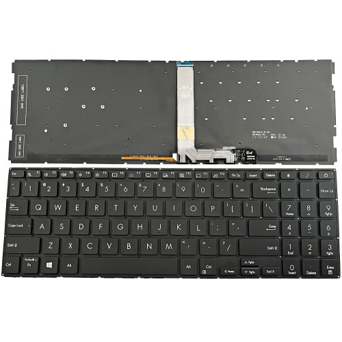 Asus UX535, UX535L, UX535LH, UX535LI, UX535Q, UX535QE, UM535, backlit US keyboard black - main product image