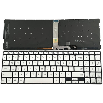 Asus UX535, UX535L, UX535LH, UX535LI, UX535Q, UX535QE, UM535, backlit US keyboard silver