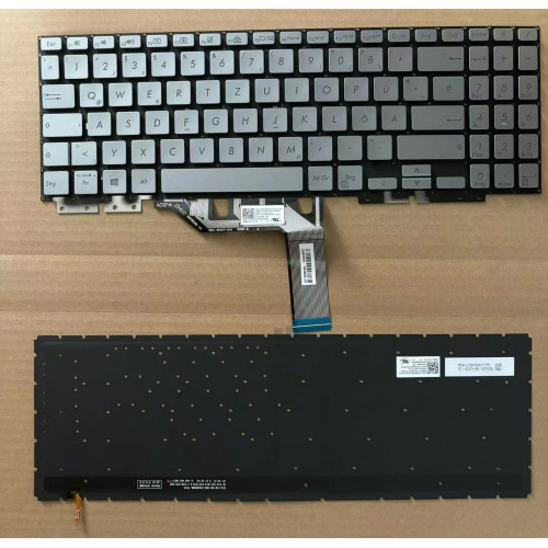 Asus UX562 silver backlit German DE keyboard - main product image