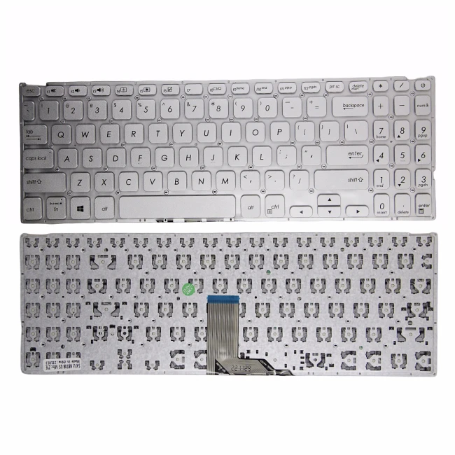 Asus V5000 X512 F512 Y5000 Y5100U V5000J M5050 silver US keyboard OEM - main product image
