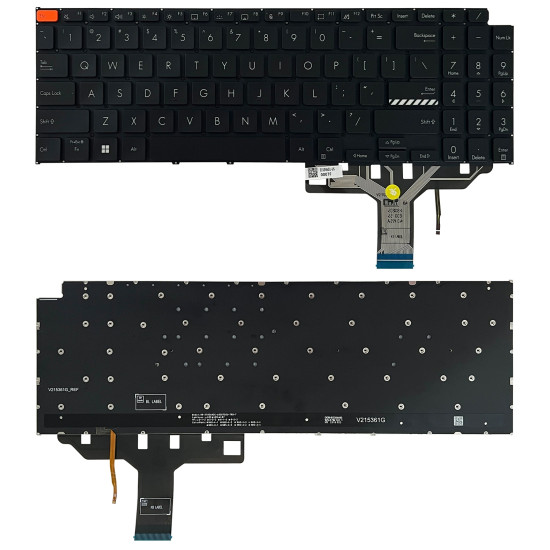 Asus VIVOBOOK S15 S5504VA, K5504VA, S5504V, black backlit US keyboard - main product image