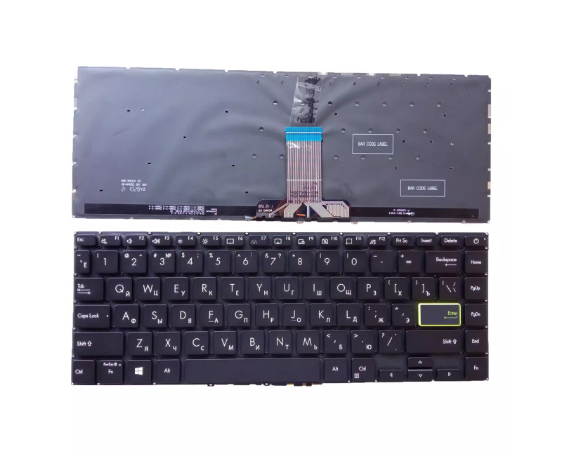 ASUS VivoBook S14 S433 S433EA EQ FA FL S433JQ X421 black backlit Russian RU keyboard