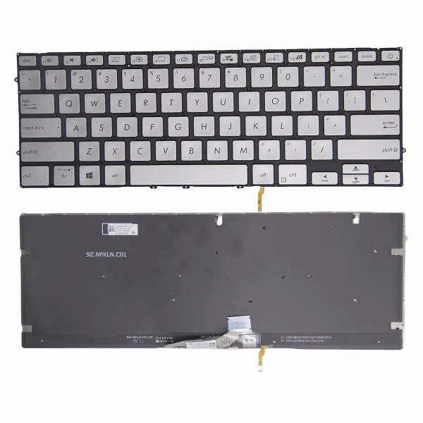 Asus VivoBook S14 X431 V431 K431 S431 X431FAC UX431 U4500F S4500 silver backlit US keyboard - main product image