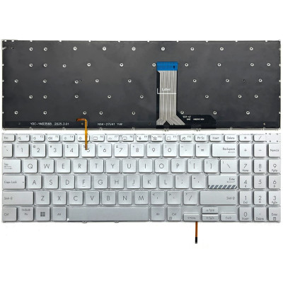 Asus Vivobook Pro15 K6602Z, K6502V, N7600, N7601Z, M7600Q, backlit US keyboard silver