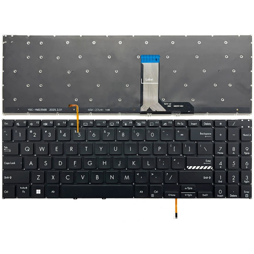 Asus Vivobook Pro15 K6602Z, K6502V, N7600, N7601Z, M7600Q, black backlit US keyboard - main product image