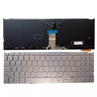 ASUS Vivobook X509U X509UA X509FA X509FJ X509 silver backlit Russian RU keyboard