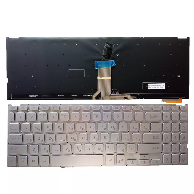 Asus Vivobook X509U X509UA X509FA X509FJ X509 silver backlit Russian RU keyboard - main product image