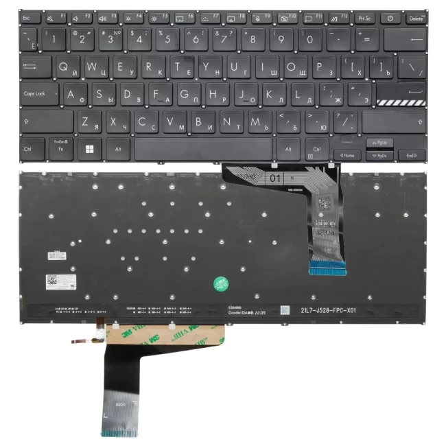 Asus X1402 M1402 X1403Z X1402Z black backlit Russian RU keyboard - main product image