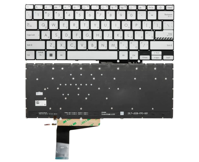 ASUS X1402 M1402 X1403Z X1402Z silver backlit Russian RU keyboard