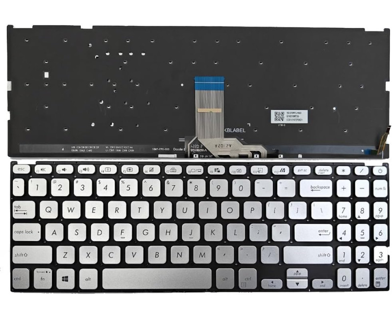 ASUS X509 M509 FL8700 Y5200 X515 V5200 FL8850 M515 silver backlit US keyboard
