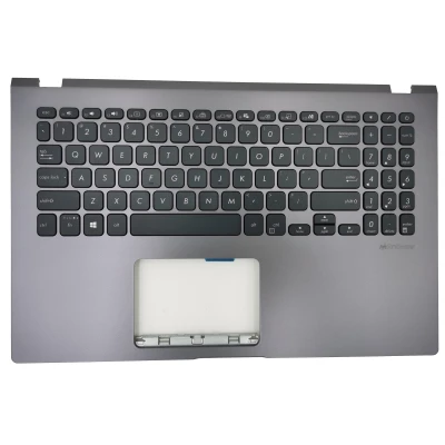 Asus X509, X509F, X509D, K509F, K509U, X509U, gray black backlit US keyboard palmrest
